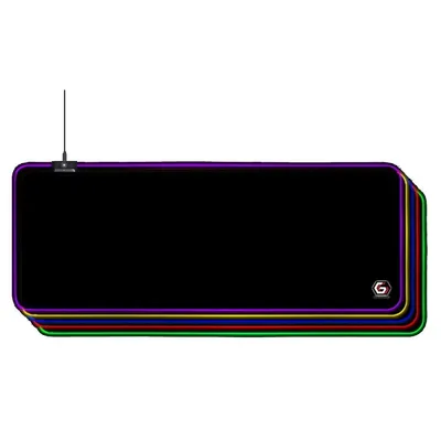 Gembird MP-GAMELED-L Mauspad Gaming-Mauspad Schwarz