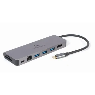 USB-Hub Gembird A-CM-COMBO5-05 USB 3.2 Gen 1 Type-C HDMI 4K Gigabit LAN 100W USB-Hub Gembird A-CM-COMBO5-05 USB 3.2 Gen 1 Type-C HDMI 4K Gigabit LAN 100W