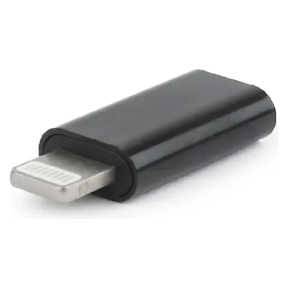 Adapter Gembird A-USB-CF8PM-01 USB Typ-C (Fem) zu 8-Pin (Männlich) Schwarz Adapter Gembird A-USB-CF8PM-01 USB Typ-C (Fem) zu 8-Pin (Männlich) Schwarz