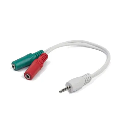 Gembird Audiokabel Klinke 3,5 mm 2xBuchse auf Stecker weiß