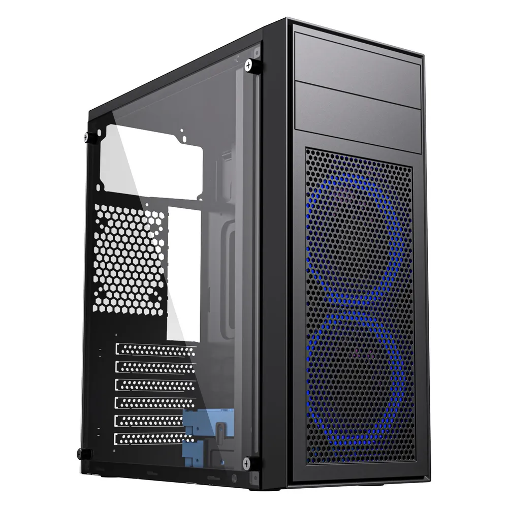 Gembird CCC-FC-M100B Gaming-Computergehäuse Fornax M100B blaue Lüfter