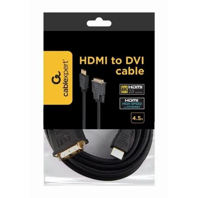 Kabel HDMI auf DVI-D Gembird 5m Männlich/Männlich Vergoldete Stecker Schwarz