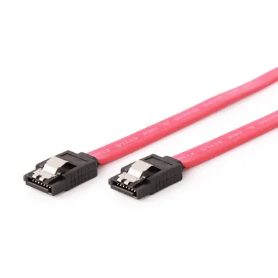 Gembird SATA III-Datenkabel mit Buchse/Buchse-Sicherheitsclip, 50 cm, Rot