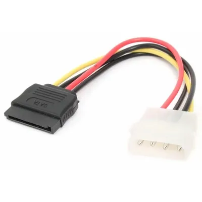 Gembird SATA-Kabel Molex 4-Pin auf 15-Pin Stecker/Stecker 15cm