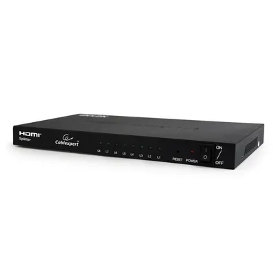 HDMI-Verteiler Gembird DSP-8PH4-03 8-fach 1920x1080 Schwarz Stahl HDMI-Verteiler Gembird DSP-8PH4-03 8-fach 1920x1080 Schwarz Stahl