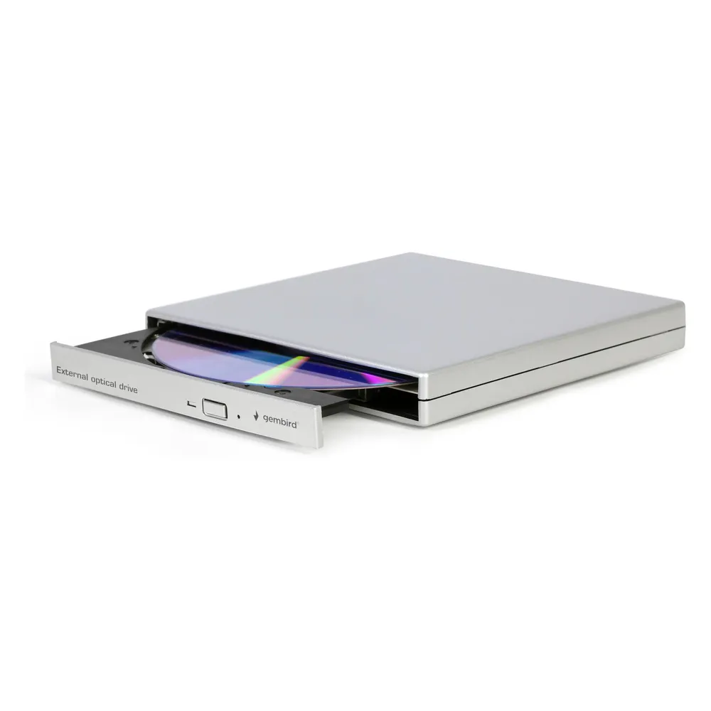 Optisches Laufwerk Gembird DVD-USB-021-SV extern USB 2.0 Silber Desktop