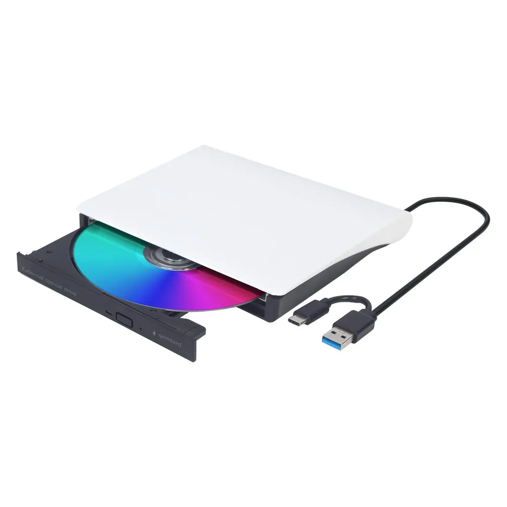 DVD-Laufwerk Gembird DVD-USB-031-BW extern USB Typ-C Schwarz Frontloader