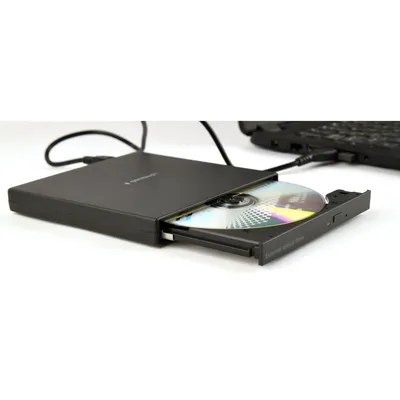Gembird DVD-USB-04 USB 2.0 Externer DVD-Brenner, 24x CD, 8x DVD, Schwarz