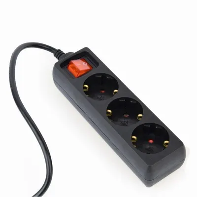 Steckdosenleiste Gembird EG-PSU3-01 3 Steckplätze Schuko mit Sicherungsschalter
