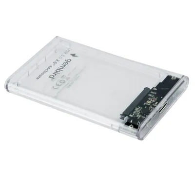 Gembird EE2-U3S9-6 Speicherlaufwerksgehäuse HDD-Gehäuse Transparent 2.5"