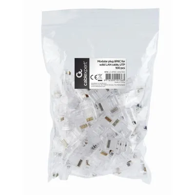 RJ45-Stecker Gembird LC-8P8C-001/100 Cat5 Vergoldet 100 Stück