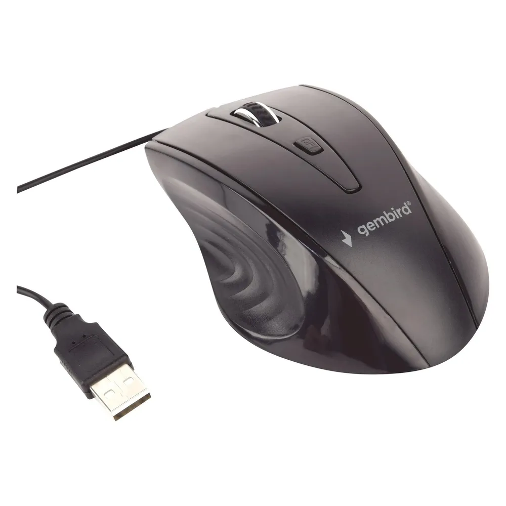 Gembird MUS-4B-02 Optische Maus mit USB-Kabel