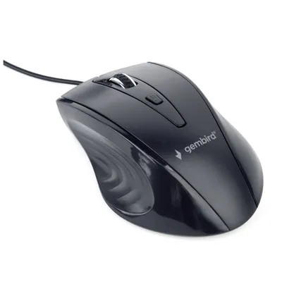 Gembird MUS-4B-02 Optische Maus mit USB-Kabel, Schwarz