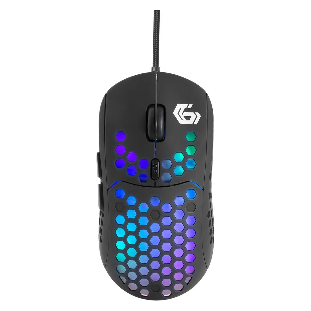 Gembird MUSG-RAGNAR-RX400 Gaming Maus USB 10000DPI Schwarz LED Ergonomisch 6 Tasten