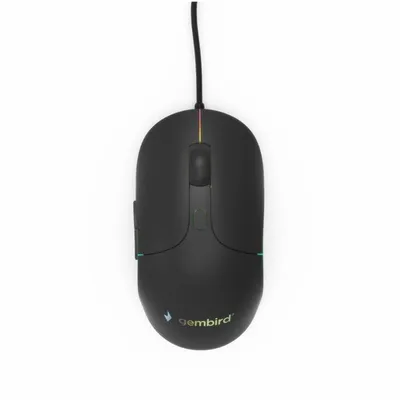 Ratón Gembird con cable 2400 DPI Ergonomisch 6 Tasten Schwarz