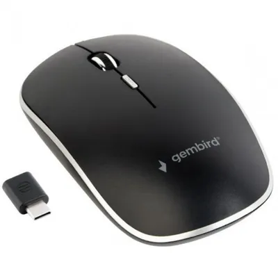 Gembird MUSW-4BSC-01 Maus Beidhändig RF Wireless + USB Type-C Optisch 1600 DPI