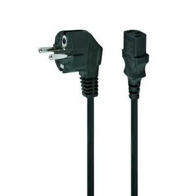 Gembird PC-186-VDE-3M Stromkabel Schuko auf C13, 3 m, Schwarz