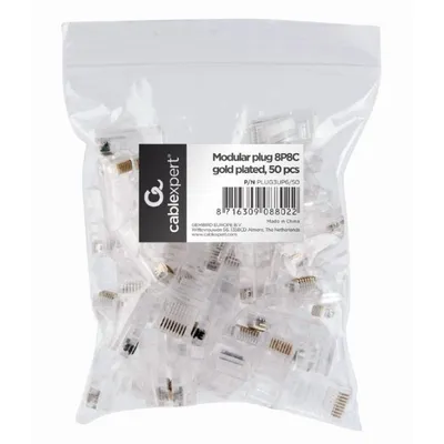 Gembird PLUG3UP6/50 Drahtverbinder RJ-45 Transparent