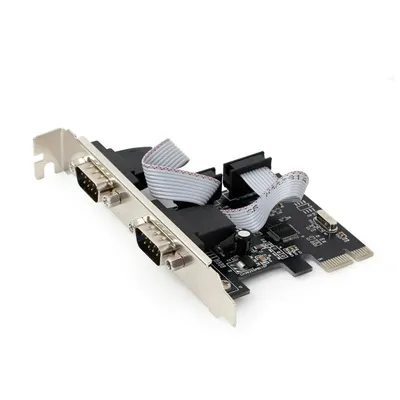 Erweiterungskarte Gembird SPC-22 PCIe RS-232 2 Ports Low-Profile Schwarz