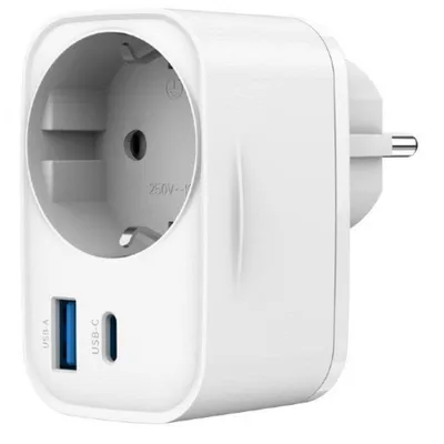 Universal-Ladegerät Gembird TA-ACPDQC20-01-W USB-C PD 20W + USB-A QC 3.0 18W weiß