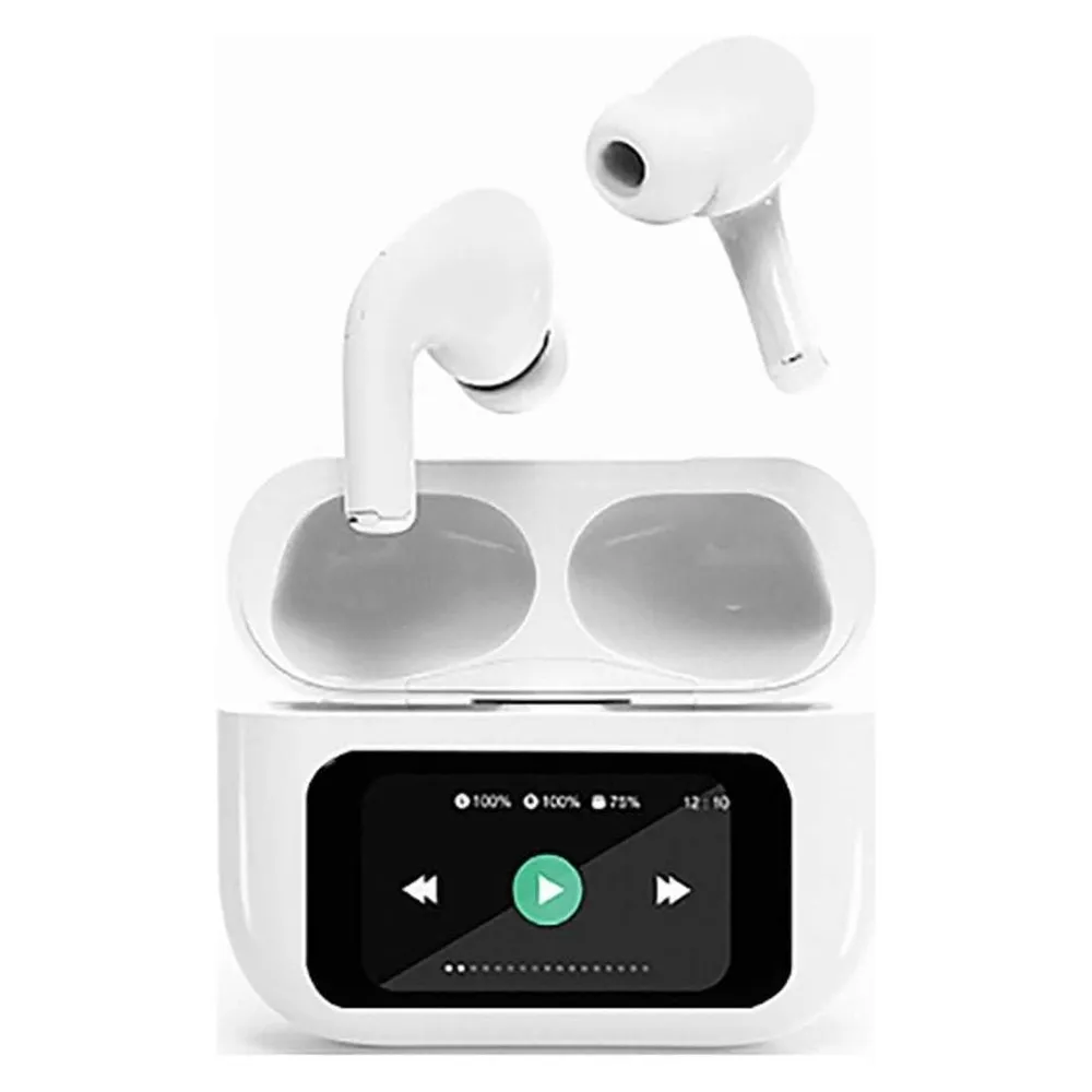 Gembird GMB Audio TWS-LCD-ANC-01-W Kabellose In-Ear-Kopfhörer Bluetooth mit aktiver Geräuschunterdrückung