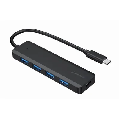 USB 3.2 Gen 1 Type-C Hub mit 4 SuperSpeed USB 3.1 Ports, 0,15 m Kabel, Schwarz