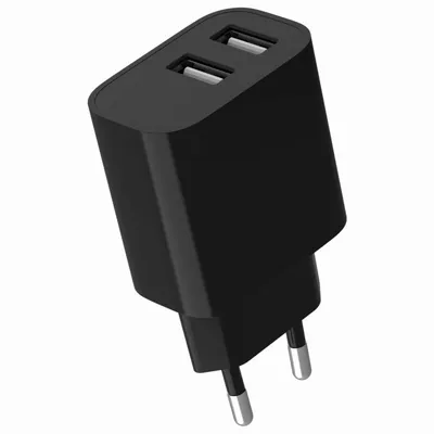 USB-Ladegerät Gembird TA-UC-2A12-01-BK 2x USB-A 2,1A Weiß Schutz Innenbereich