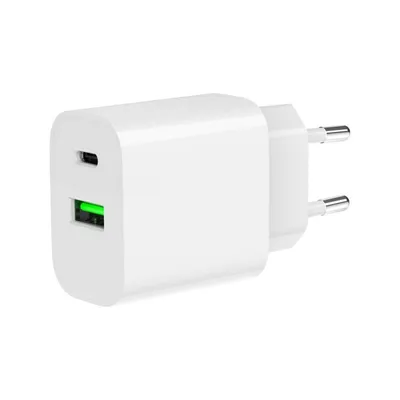 USB Ladegerät Gembird TA-UC-PDQC20-01-W 20W Schnellladung Typ C & A USB Ladegerät Gembird TA-UC-PDQC20-01-W 20W Schnellladung Typ C & A