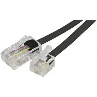 Kabel Adapter RJ11 Männlich zu RJ45 Männlich 2 Meter Schwarz Generisch
