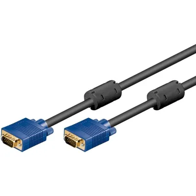 VGA-Kabel Goobay 10 m Schwarz Stecker an Stecker mit Ferrit