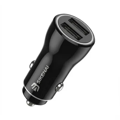 Autoladegerät USB Doppelt SIKENAI C12 3.1A Schwarz