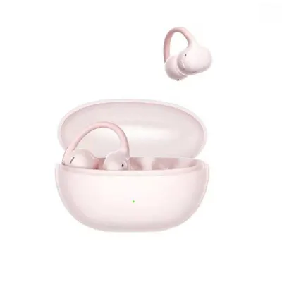 Kabellose Bluetooth Ohrhörer mit Clip, offenem Design, Mikrofon, rosa
