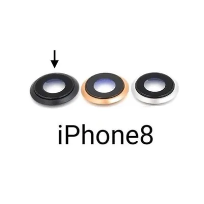 Komplettes Kameraglas mit Rahmen für iPhone 8, Schwarz, Ersatzteil