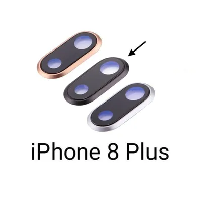 Komplettes Kameraglas mit Rahmen für iPhone 8 Plus, Schwarz, Ersatzteil