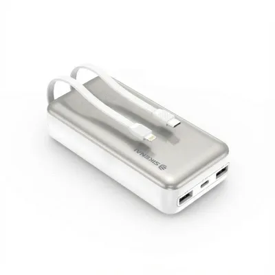 Power Bank Sikenai 20000 mAh 120W Schnellladen 2 Integrierte Kabel