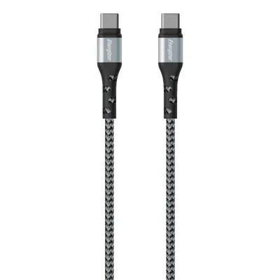 USB-C-Kabel GÉNÉRIQUE C521CKSL 2 m geflochtener Nylon schwarz/silber