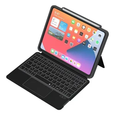 Foliohülle mit Tastatur GÉNÉRIQUE MW-300097P für Apple iPad Pro 11"/Air Bluetooth Trackpad Schwarz