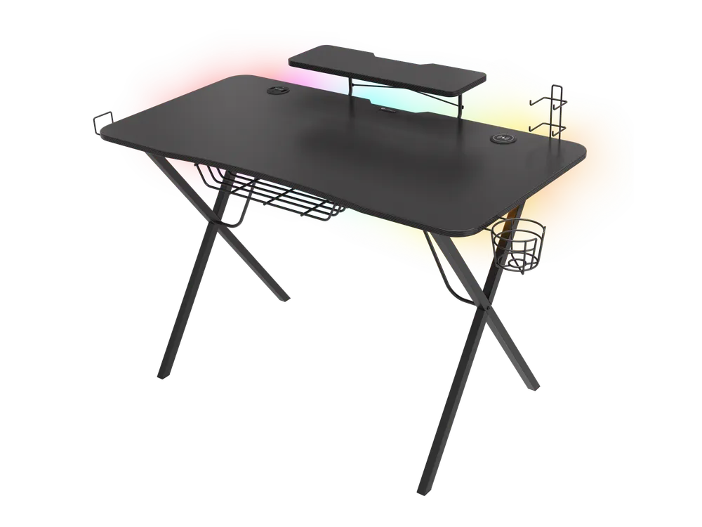 Genesis Gaming Tisch HOLM 300 RGB schwarz (120cm x 75cm)