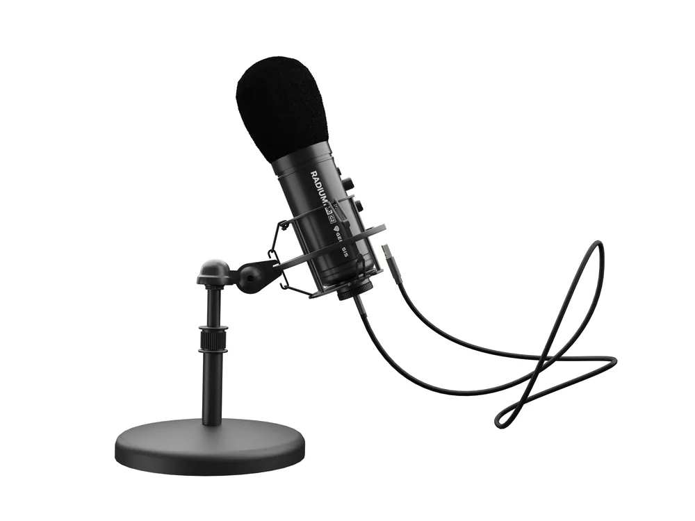Mikrofon GENESIS Radium 600 G2 USB cardioid mit Stummschaltfunktion und Kopfhöreranschluss