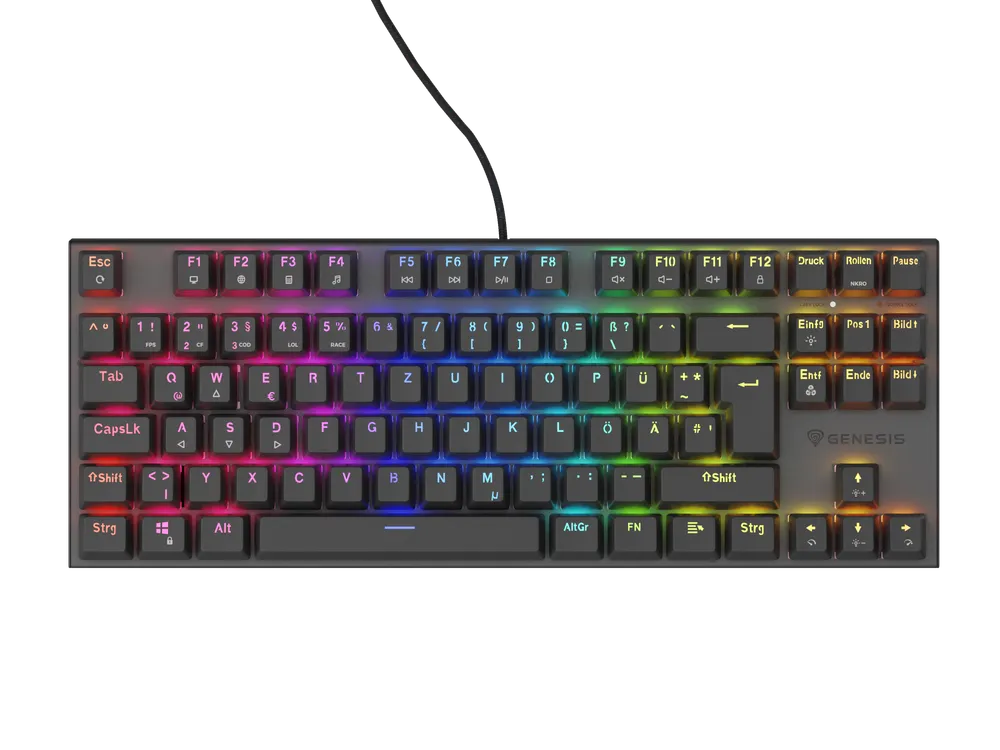 Genesis Thor 303 TKL silent - RGB - Gaote Outemu SILENT PEACH - Kabelgebunden - DE