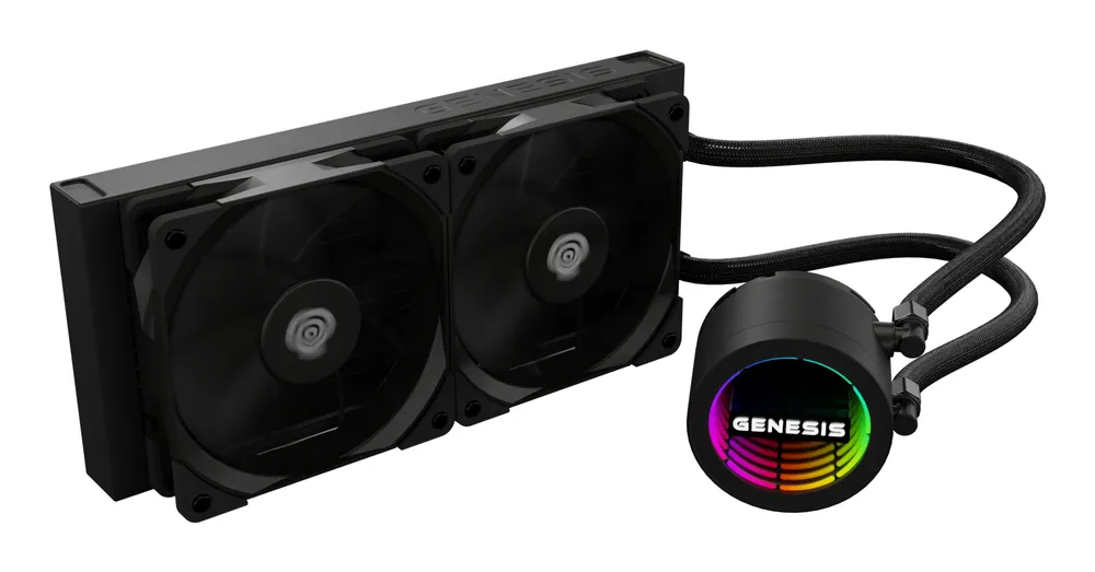 Flüssigkeitskühlung Genesis NLG-2318 2 Lüfter Schwarz Hohe Leistung