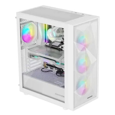 Gehäuse GENESIS Diaxid 605 ARGB Weiß Midi Tower ATX microATX Mini-ITX