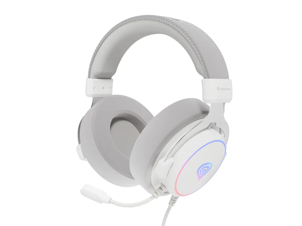 Auriculares Genesis Neon 764 con cable USB Surround 7.1 Gaming RGB Weiß