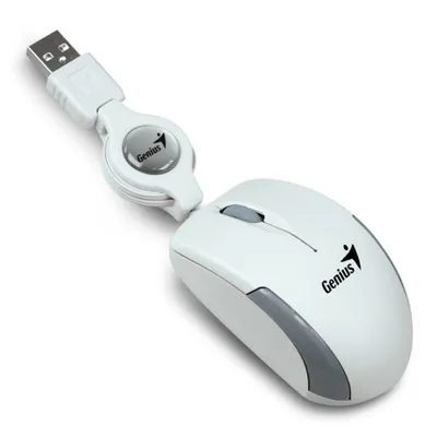 Genius Micro Traveler V2 Mini-USB-Maus, 1000 DPI, Weiß