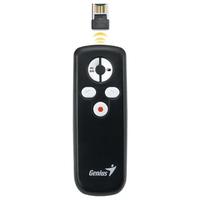 Wireless Pointer Genius Media Pointer 100 USB 10 m Schwarz