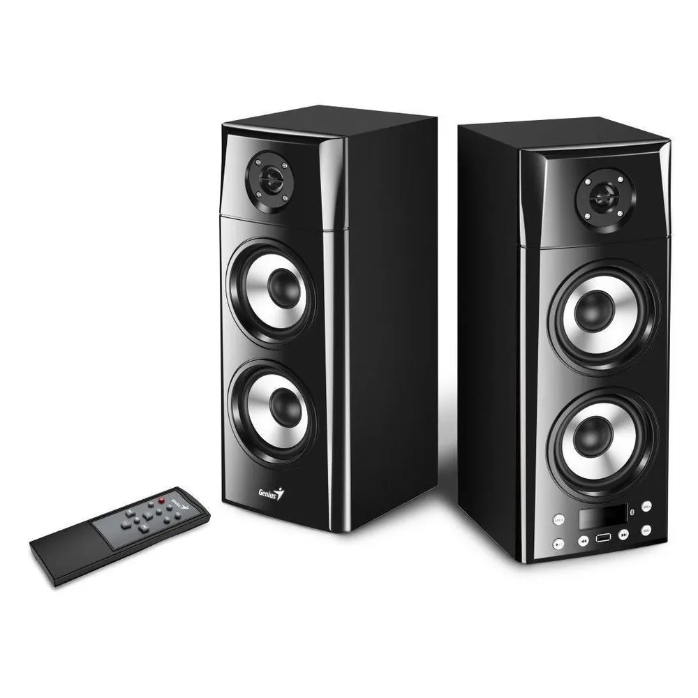 Lautsprecher Genius Bluetooth 60W mit Fernbedienung und Holzdesign