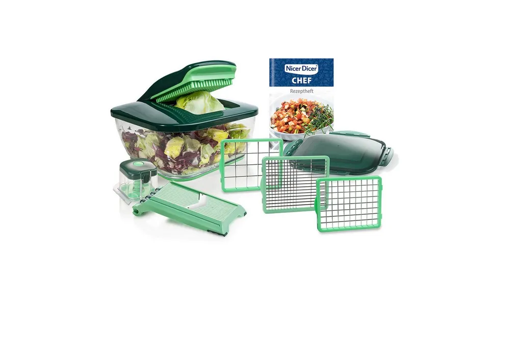 Genius Gemüseschneider Nicer Dicer Chef Gemüsehobel 10.tlg, Küche Helfer