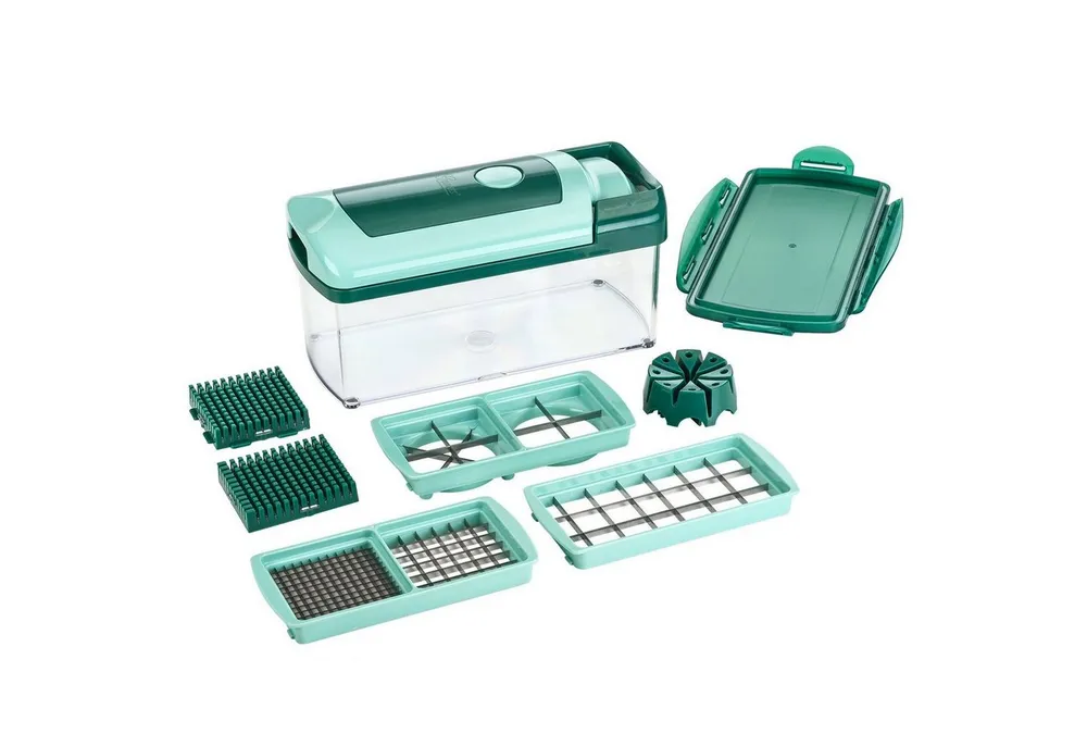 Genius Gemüseschneider Nicer Dicer Fusion Gemüsehobel Gemüse Obst Zerkleiner, Auffangbehälter 2500ml Tomaten Kartoffeln Zwiebel Schneider