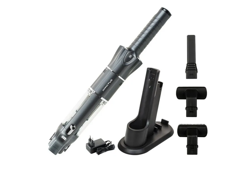 Genius Handstaubsauger INVICTUS ONE 3.0e Akku-Handstaubsauger Bodenstaubsauger 11-tlg., Spot-Licht