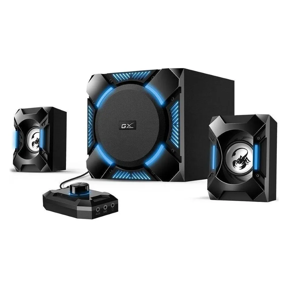 Lautsprecher Genius PC 2.1 Kabel 36W schwarz und blau